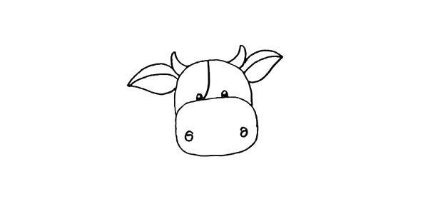 奶牛简笔画