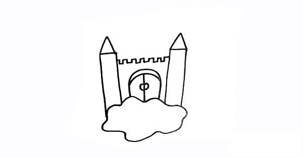 空中城堡简笔画