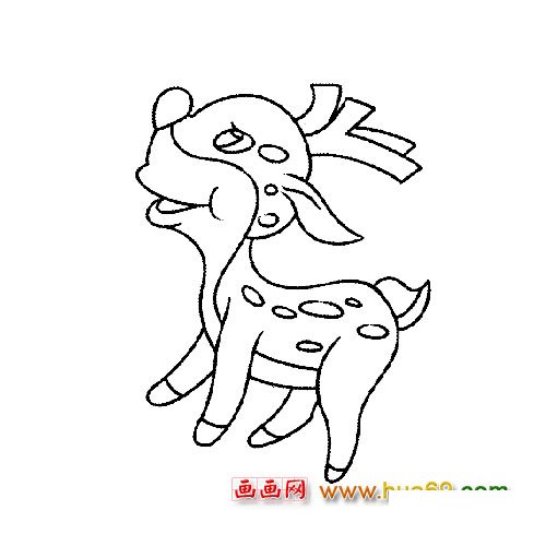 开心梅花鹿3│动物简笔画