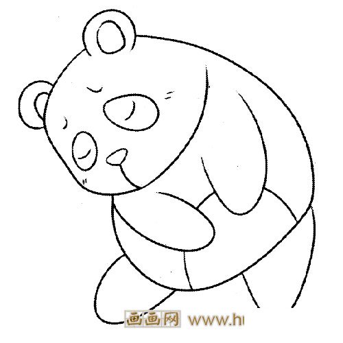 郁闷的大熊猫简笔画