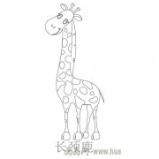 儿童简笔画：高高的长颈鹿