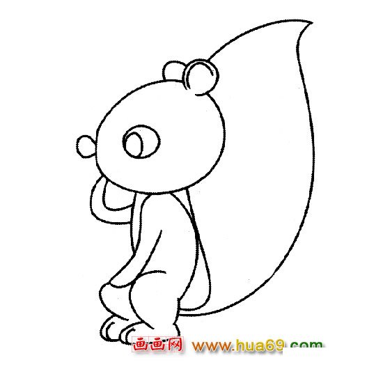 卡通简笔画【松鼠】3