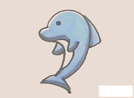 海豚简笔画图片