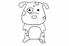 可爱的斑点狗简笔画步骤画法图片大全