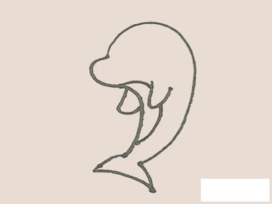 海豚简笔画图片