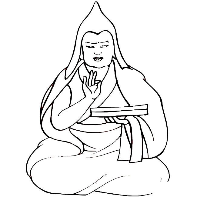 佛祖人物简笔画步骤图片大全二