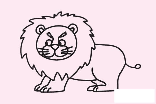 狮子简笔画图片