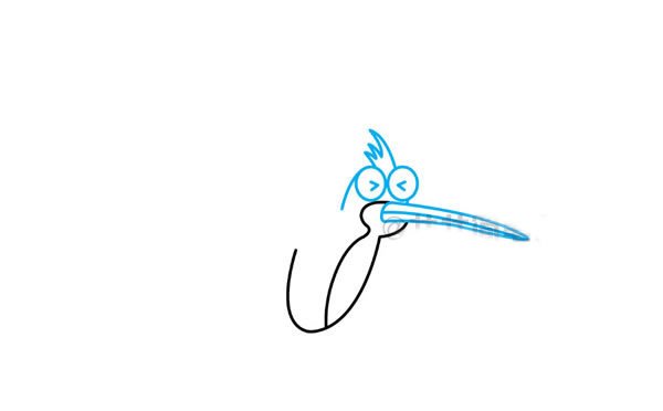 蜂鸟简笔画