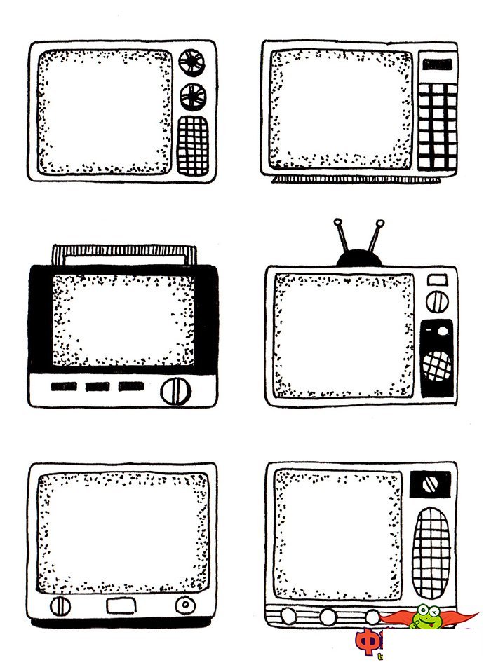 日常用品简笔画大全，各种家用电器简笔画大全