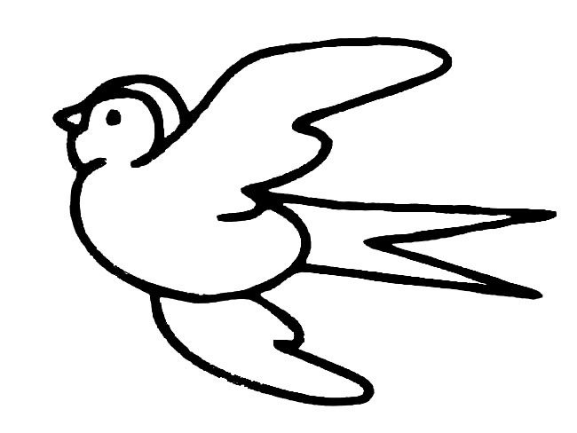 燕子小鸟动物简笔画步骤图片大全