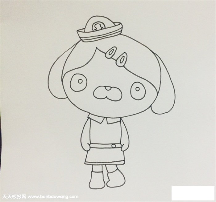 达西西简笔画步骤
