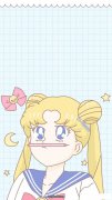 美少女学生日记纸张模板