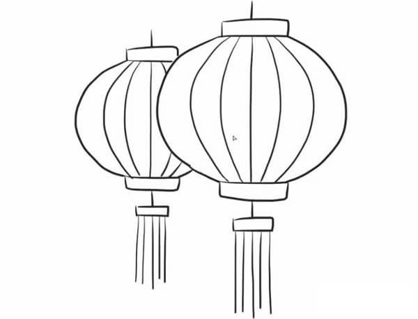 春节灯笼简笔画