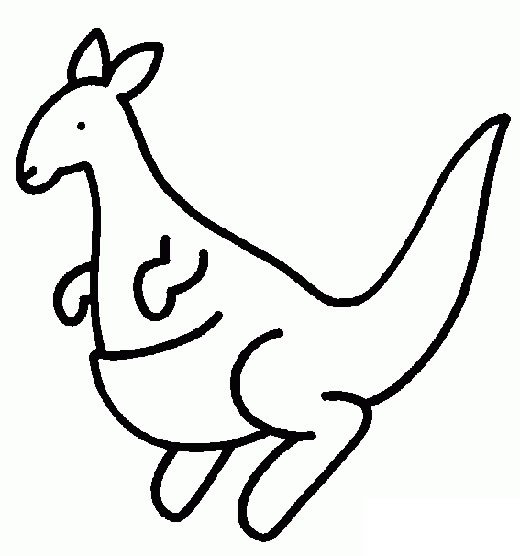 幼儿园简笔画袋鼠