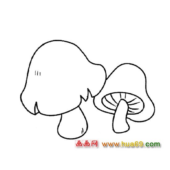 蘑菇│蔬菜简笔画1