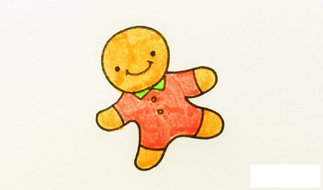 圣诞布娃娃简笔画