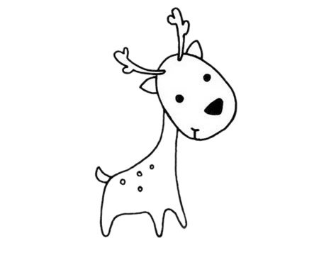 鹿简笔画图片大全作品一