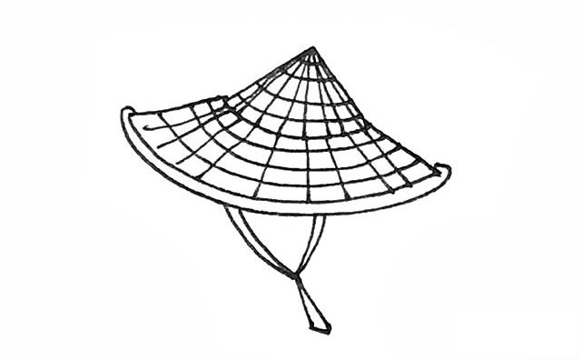 6.横的再画上弧线。