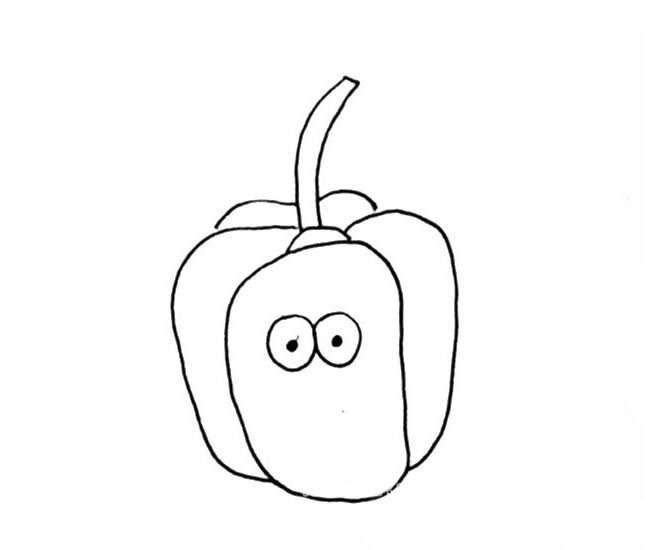青椒卡通形象简笔画