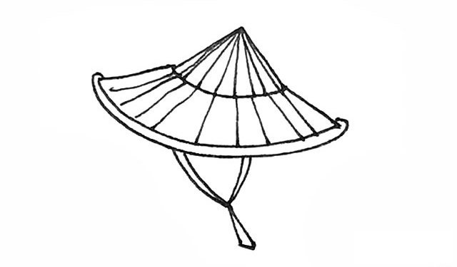 斗笠简笔画