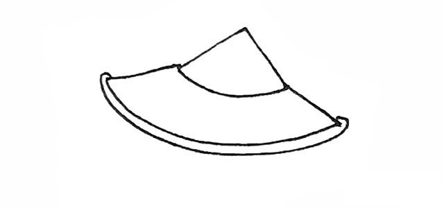 斗笠简笔画