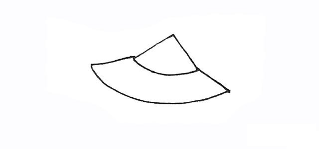 斗笠简笔画