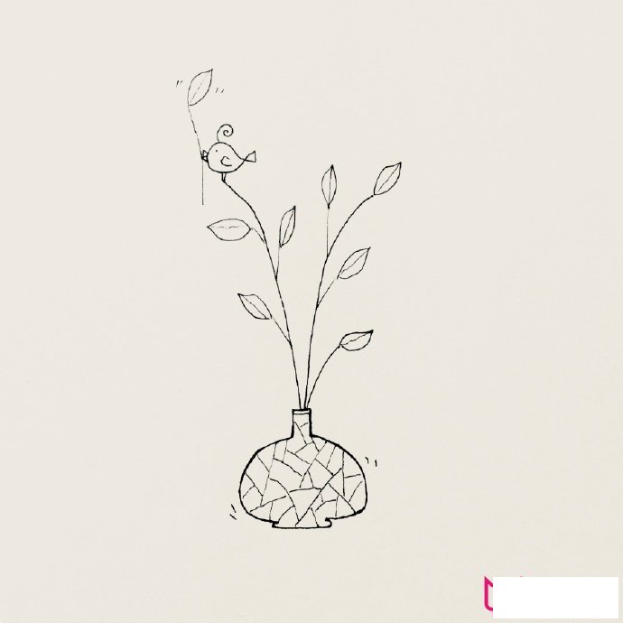 好看的中国风简笔画，瓷器设计