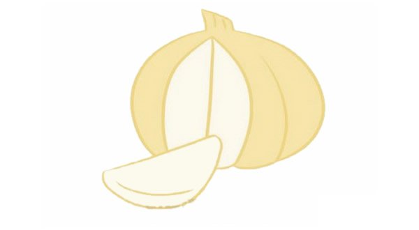 大蒜简笔画完成图