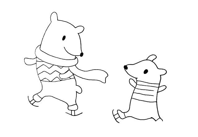 北极熊简笔画