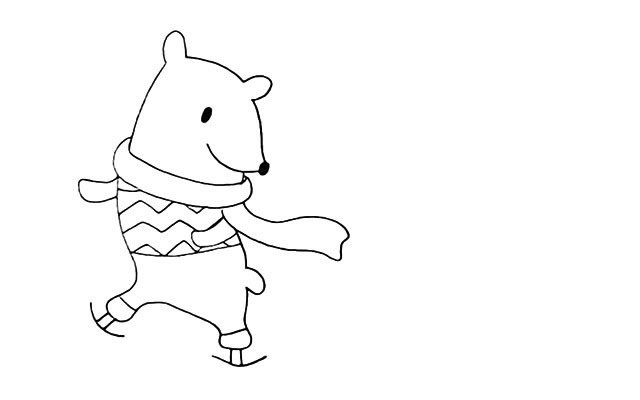 北极熊简笔画