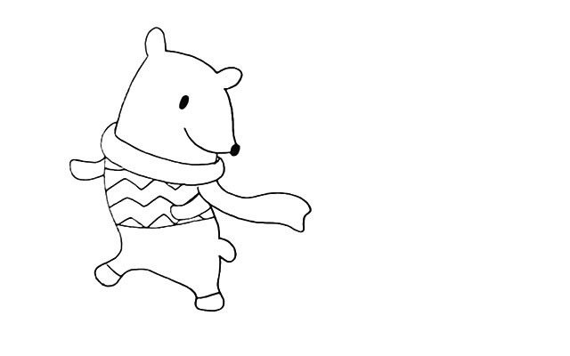北极熊简笔画