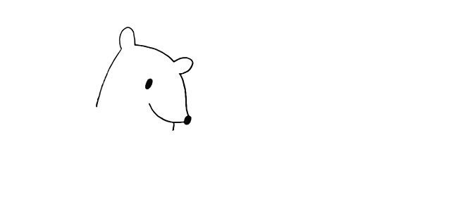 北极熊简笔画