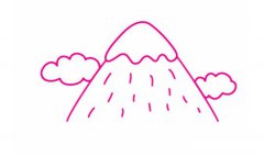 雪山简笔画的画法及图片大全