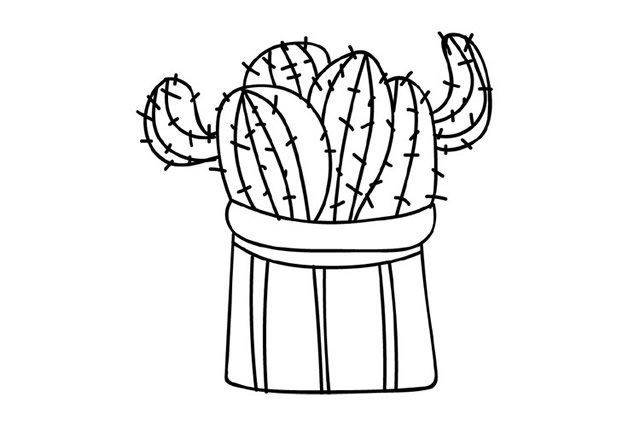 一组植物简笔画手绘图片