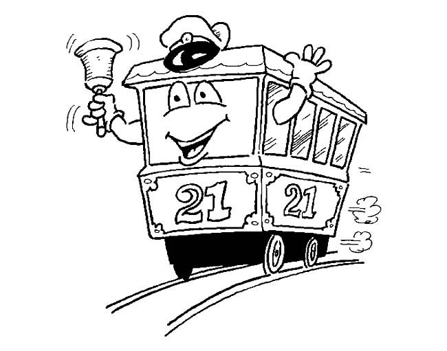 卡通小火车简笔画图片