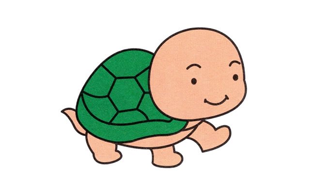 卡通乌龟简笔画步骤图解