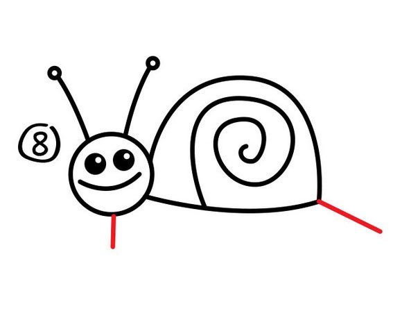 蜗牛简笔画