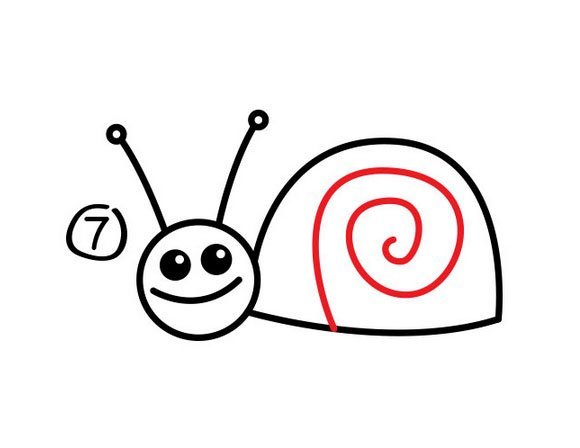 蜗牛简笔画