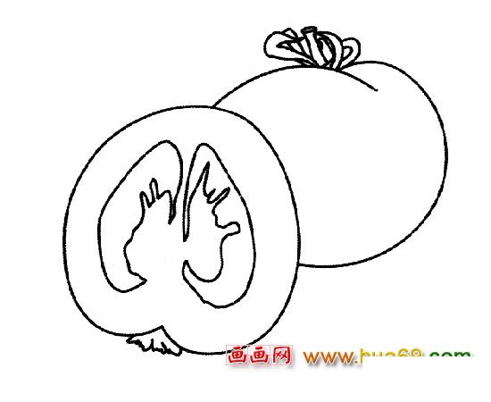 美味的西红柿（简笔画）3
