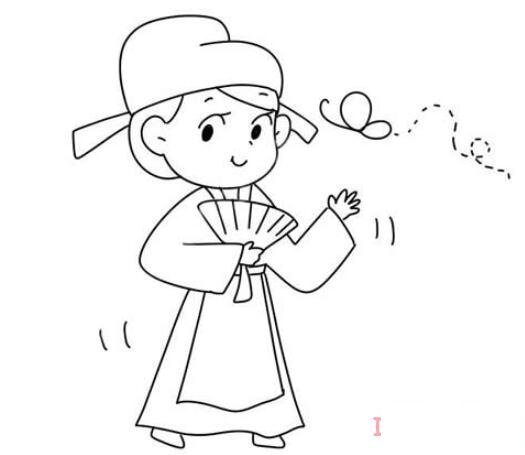 祝英台怎么画好看易学_祝英台简笔画图片