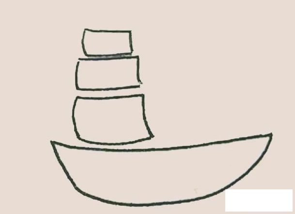 帆船简笔画
