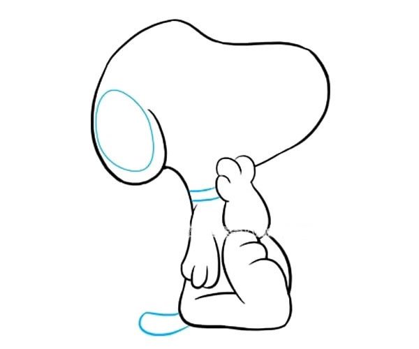 史努比简笔画步骤图