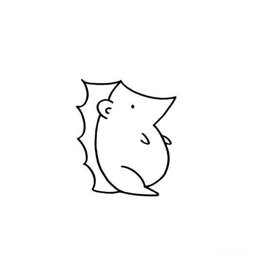 儿童学画小刺猬的简单画法