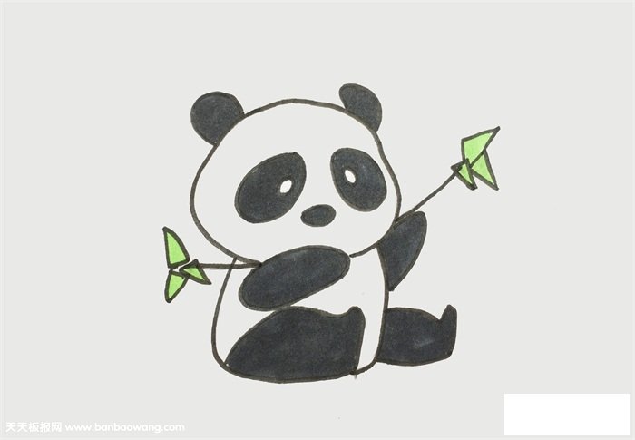 熊猫和竹子的画