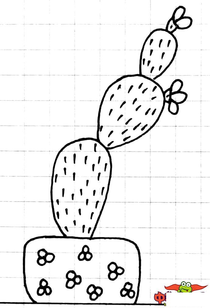仙人掌简笔画怎么画，幼儿仙人掌简笔画图片大全
