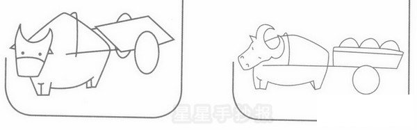 牛车简笔画