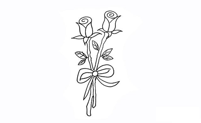 玫瑰花简笔画