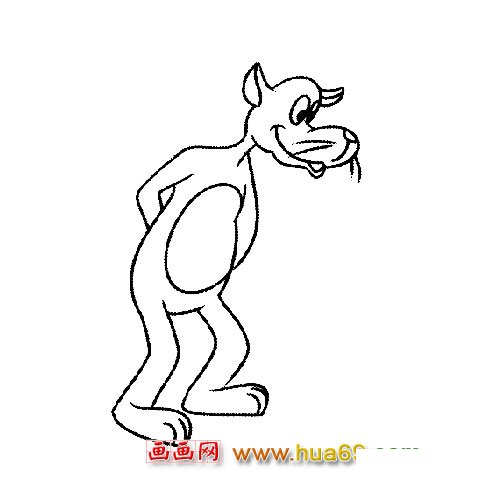 简笔画：卡通大灰狼5