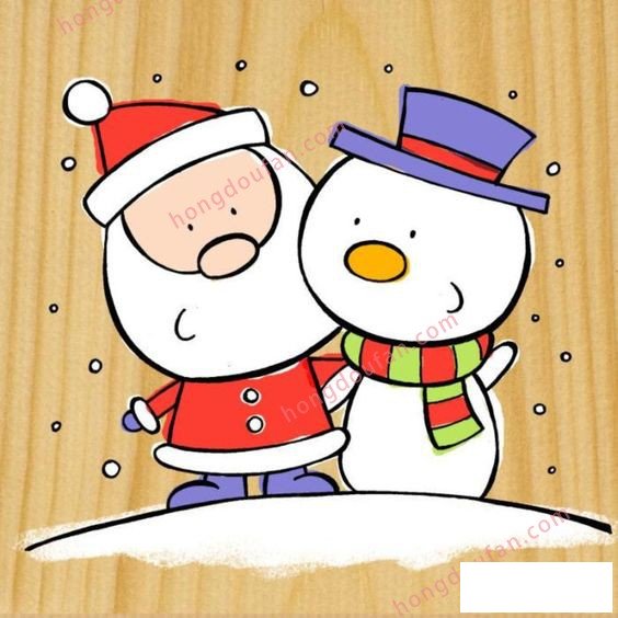 圣诞老人 圣诞雪人 鲁道夫圣诞节简笔画大全 简笔画 第5张