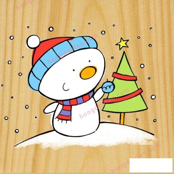 圣诞老人 圣诞雪人 鲁道夫圣诞节简笔画大全 简笔画 第2张